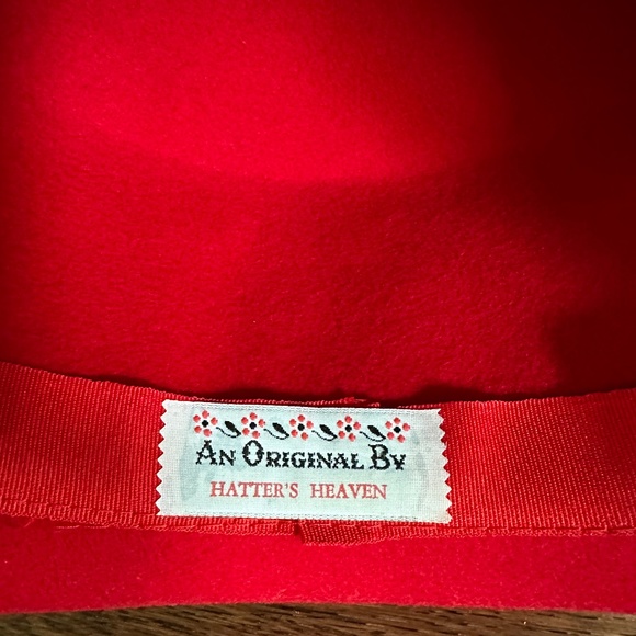 Vintage Church Hat /Derby Hat RED Original by Hatter's Heaven - Picture 4 of 5